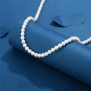 Artificial White Pearl Necklace Elegant Beaded Choker For Men Women