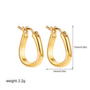 Twisted Circle Hoop Earrings Gold Plated Double Geometric Mini Hoops