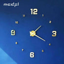 MCDFL Giant Wall Clock 3D Mirror Sticker Nordic Modern Large Timepiece