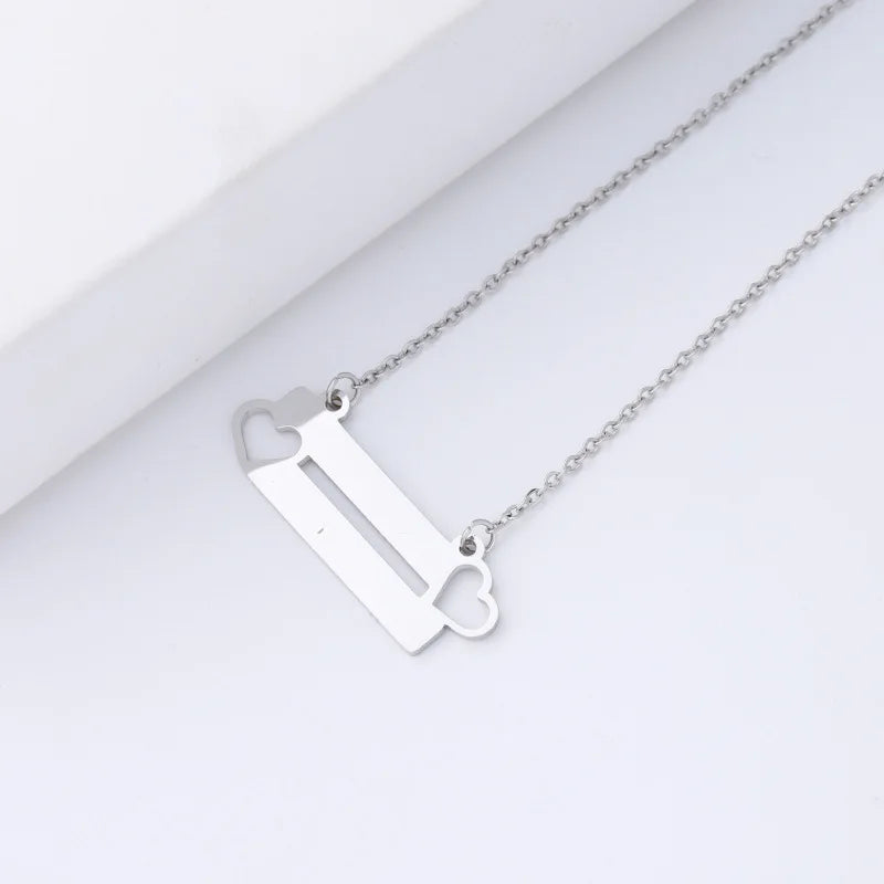 10pcs Heart Pendant Necklace Korean Style Long Sweater Chain Jewelry