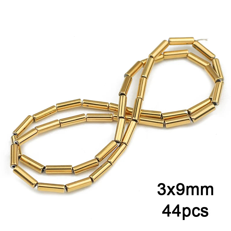 Gold Plated Hematite Beads Star Heart Shapes Loose Jewelry Beads