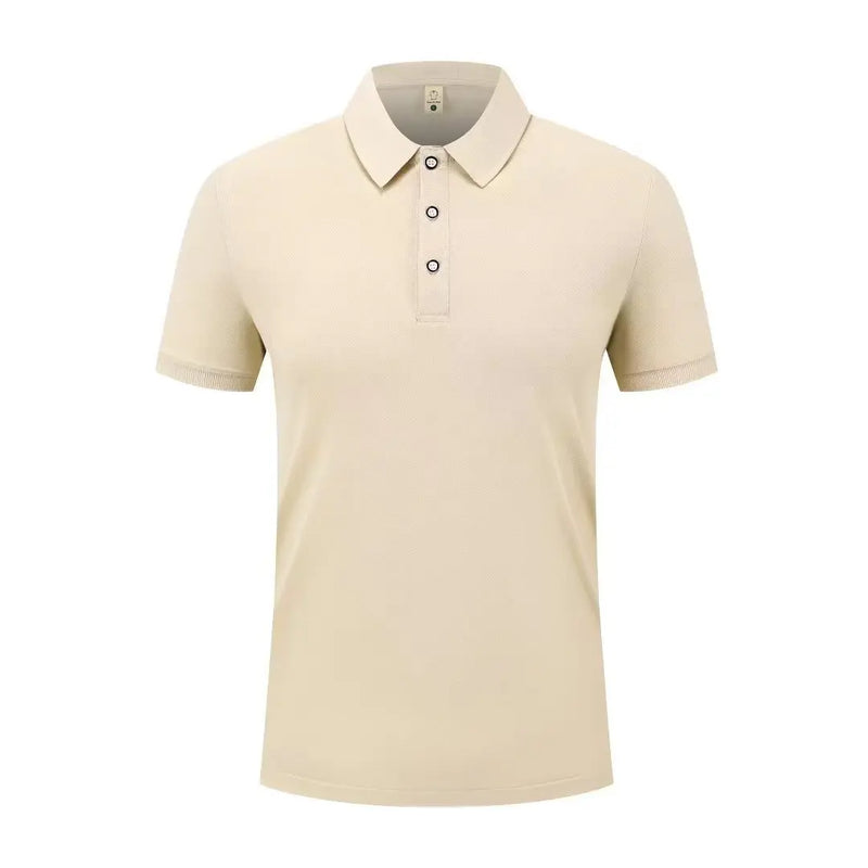 Men's Polo Shirt Short Sleeve Solid Color Lightweight Casual Top