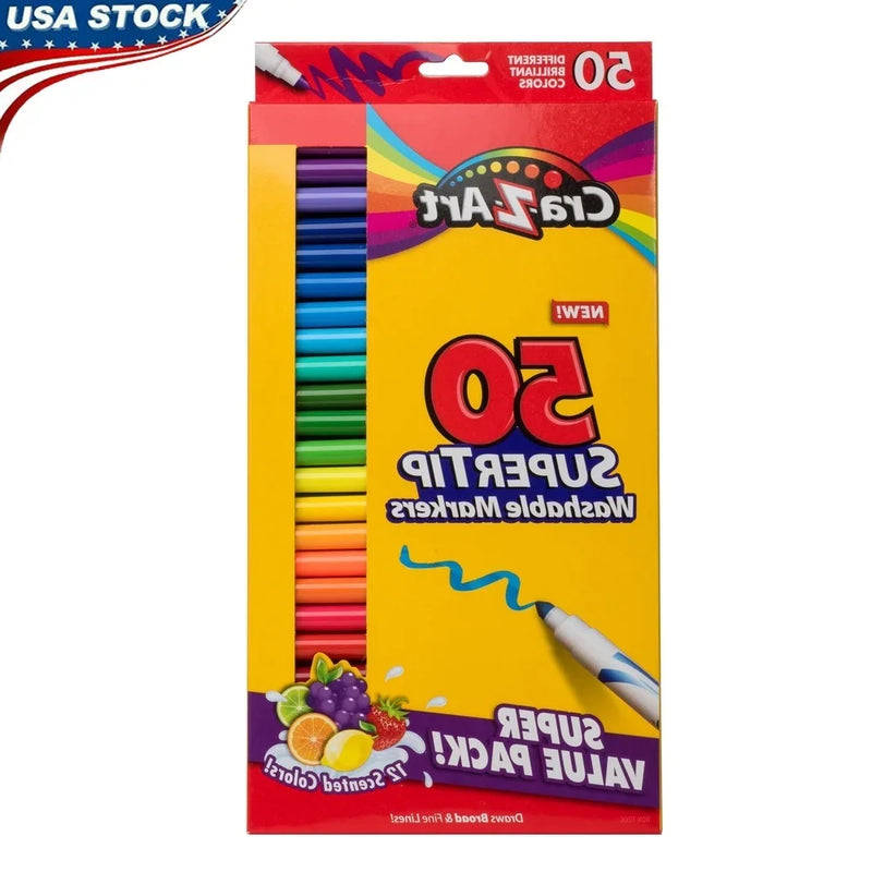 Cra-Z-Art Washable Markers 50 Count Scented Colors For School