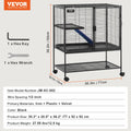 SucceBuy Large Ferret Cage Rolling Metal 4-Tier Small Animal Cage