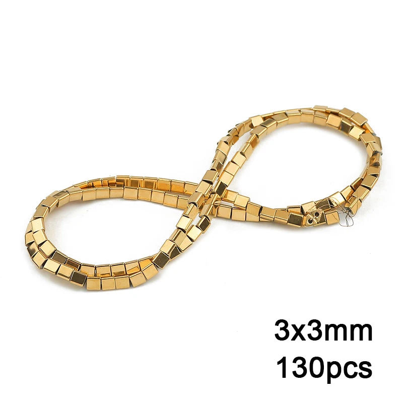 Gold Plated Hematite Beads Star Heart Shapes Loose Jewelry Beads