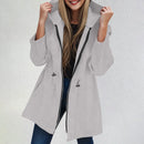 Women Hooded Sweatshirt Jacket Long Sleeve Zip Up Oversized Outdoor