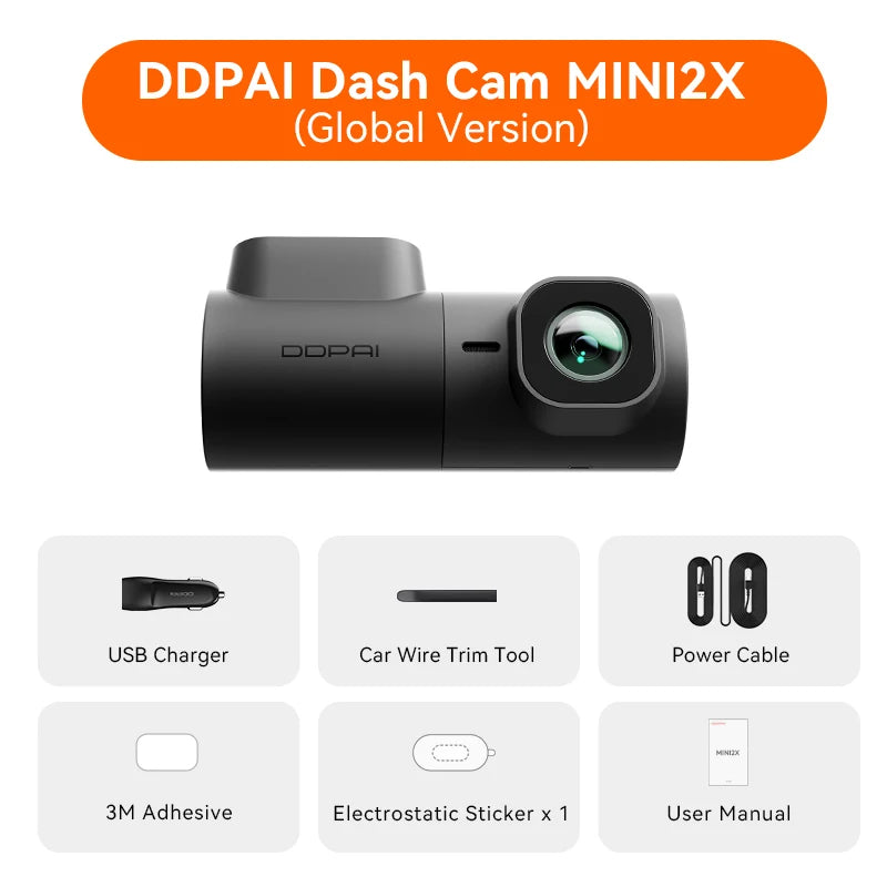 DDPAI MINI2X 2K Dash Cam With Wifi ADAS Night Vision Parking Monitor