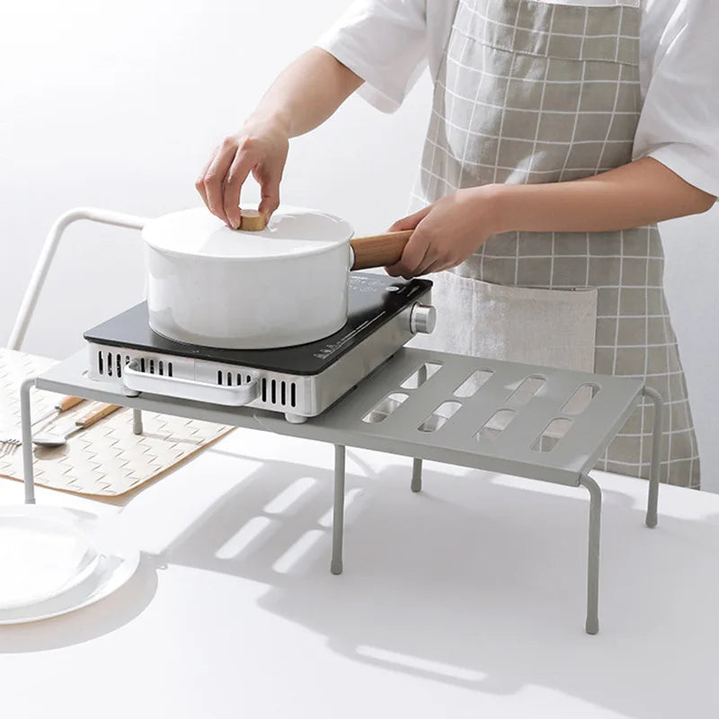 Kitchen Retractable Shelves Cupboard Spice Dish Condiment Storage Racks