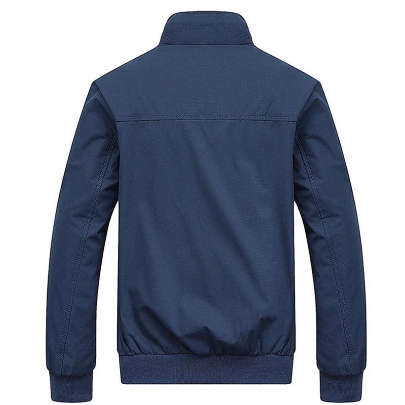 Men's Bomber Jacket Casual Solid Color Baseball Style 6XL Outwear