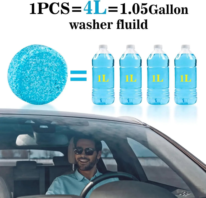 Car Windshield Washer Fluid Tablets Effervescent Concentrated Cleaning