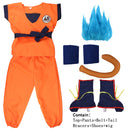 Goku Cosplay Costume Full Set Vest Belt Wristbands For Kids Adults