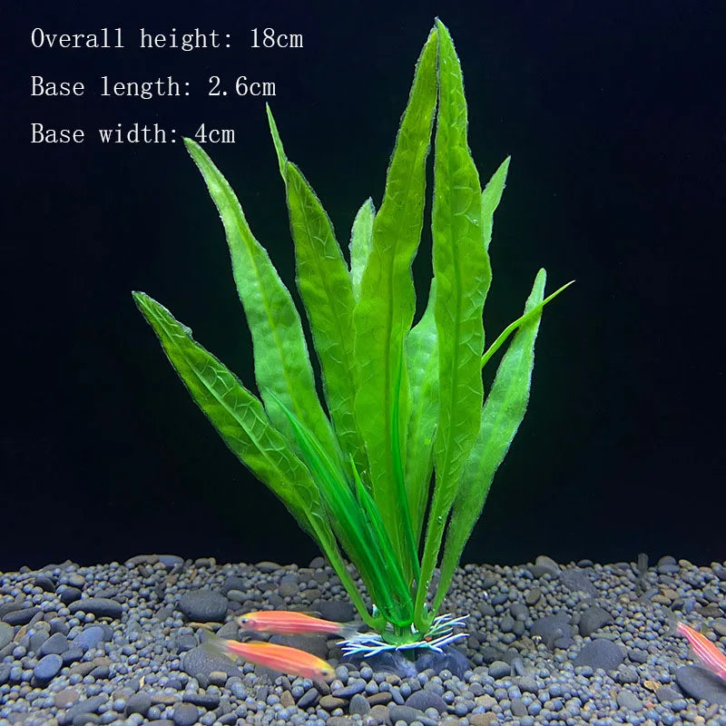 Artificial Aquarium Plants Green Plastic Underwater Fish Tank Decor