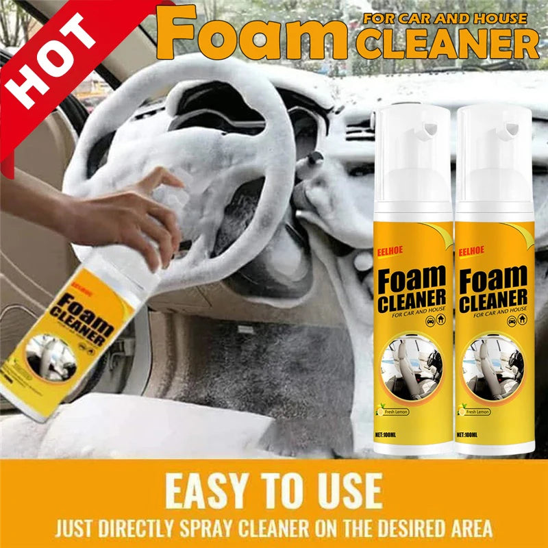 2PCS 100ML Foam Cleaner Spray Multi-Purpose For Car Home Interior