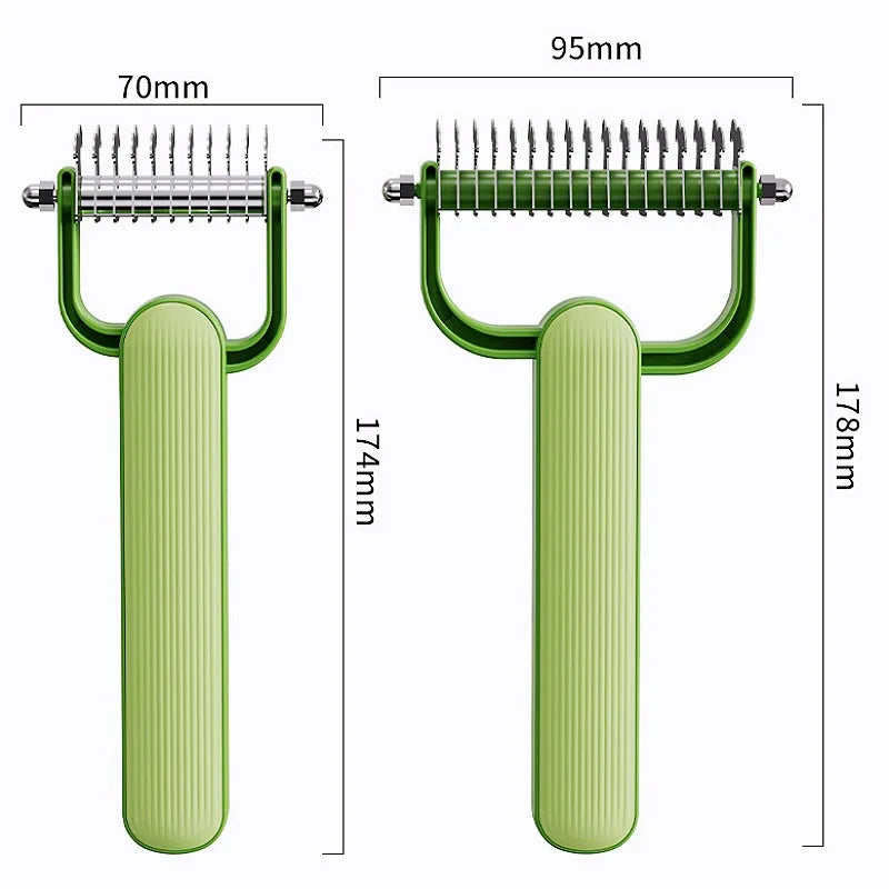 Dog Grooming Brush Double-Sided Pet Hair Remover Comb For Dogs Cats