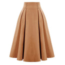 Tulle Skirt Women High Waist Pleated A Line With Pockets