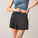 Women's High Waisted Running Skorts Pleated Sports Mini Skirt
