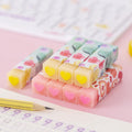 3pcs Cartoon Fruit Eraser Set Cute Pencil Erasers For Kids