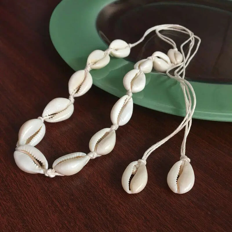 Boho Shell Choker Necklace Summer Beach Shell Pendant Jewelry