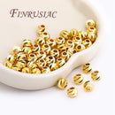 18K Gold Plated Spacer Bead For Jewelry Making 2.5 To 6mm