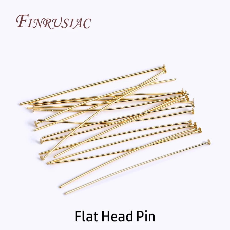 50Pcs 18K Gold Plated Eye Pins For Jewelry Making And Earrings