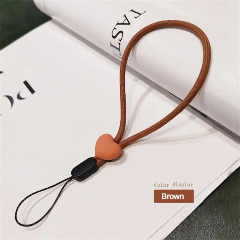 Mobile Phone Strap Adjustable Colorful Heart Wrist Elastic Lanyard