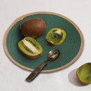 Round Green Woven Placemat Braided For Party Wedding Baby Shower