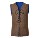 Pirate Vest For Men Medieval Renaissance Lace-up Reversible Waistcoat