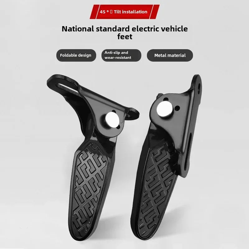 Foldable Electric Motorcycle Foot Pedals Rear Seat Cushion Accessories