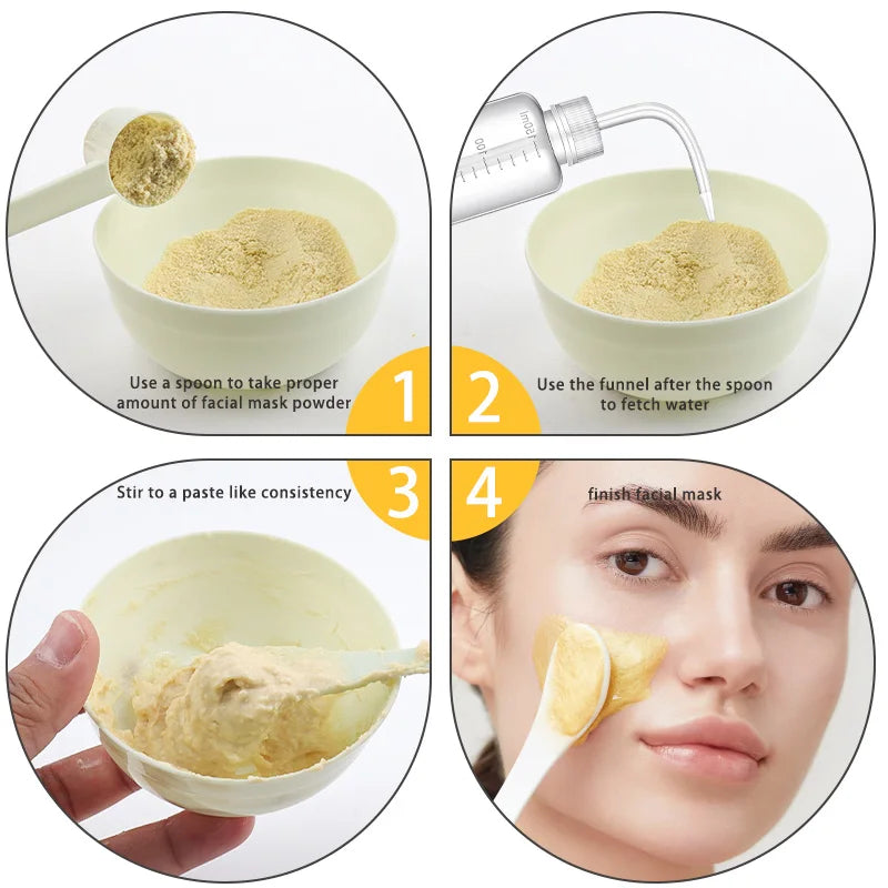 Face Mask Mixing Bowl Scraper Set Silicone Measuring Spoon Skin Care Tools
