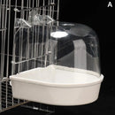 Clear Hanging Bird Bath For Parakeet Canary Budgerigar Cockatiel