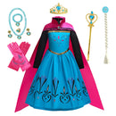 Elsa Anna Princess Dress Girls Mesh Sequin Snow Queen Costume Gown