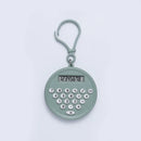 Mini Calculator Pendant Small Round Silent Button Portable Keychain