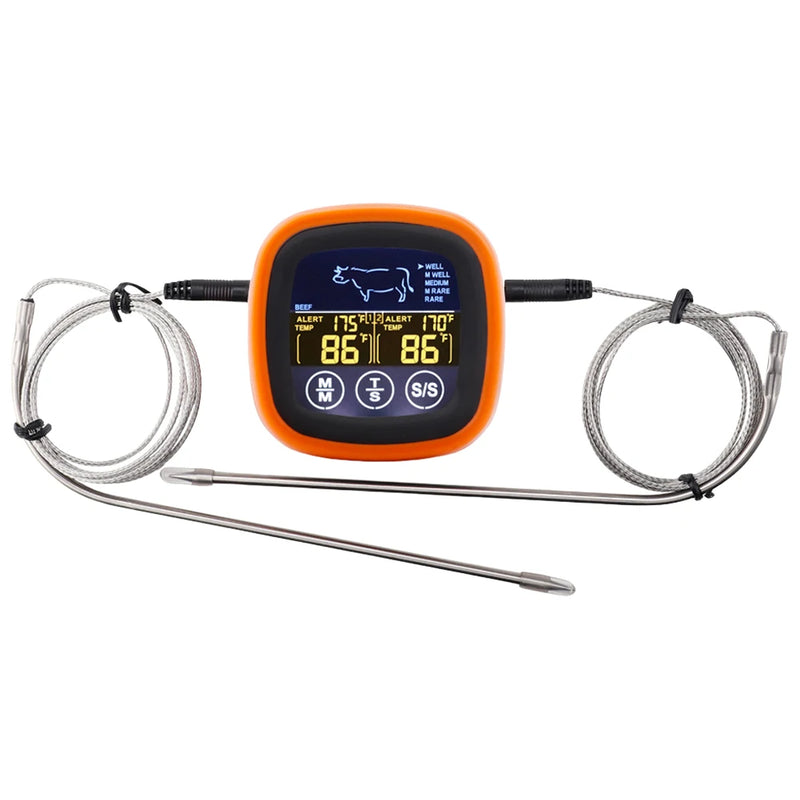 Digital Meat Thermometer Waterproof Touch Screen BBQ Cooking Probe