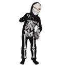 Kids Halloween Costume Skeleton Skull Jumpsuit With Mask For Party