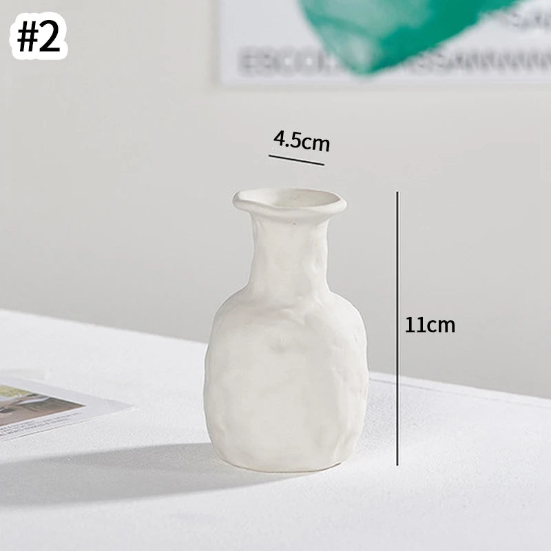 Ceramic Vase White Nordic Flower Pot Decorative Home Decor