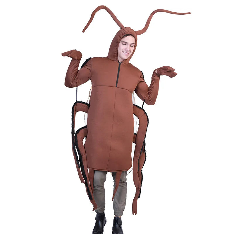 Cockroach Cosplay Costume Jumpsuit For Halloween Carnival Adults