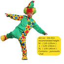 Halloween Boys Clown Costume Circus Performer Carnival Role Play Outfit