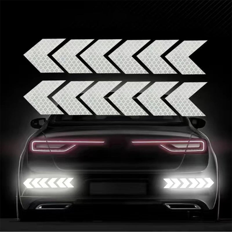 12 Pcs Reflective Sign Tape Safety Warning Stickers For Vehicles