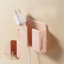 Punch Free Wall Shelf Organizer With Remote And Phone Holder Stand