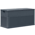 Garden Storage Box 320L Large Outdoor Storage Chest Black Grey Anthracite
