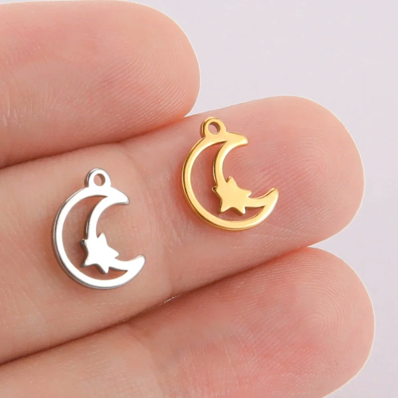 5pcs Stainless Steel Tree Of Life Charms For Jewelry Crafting