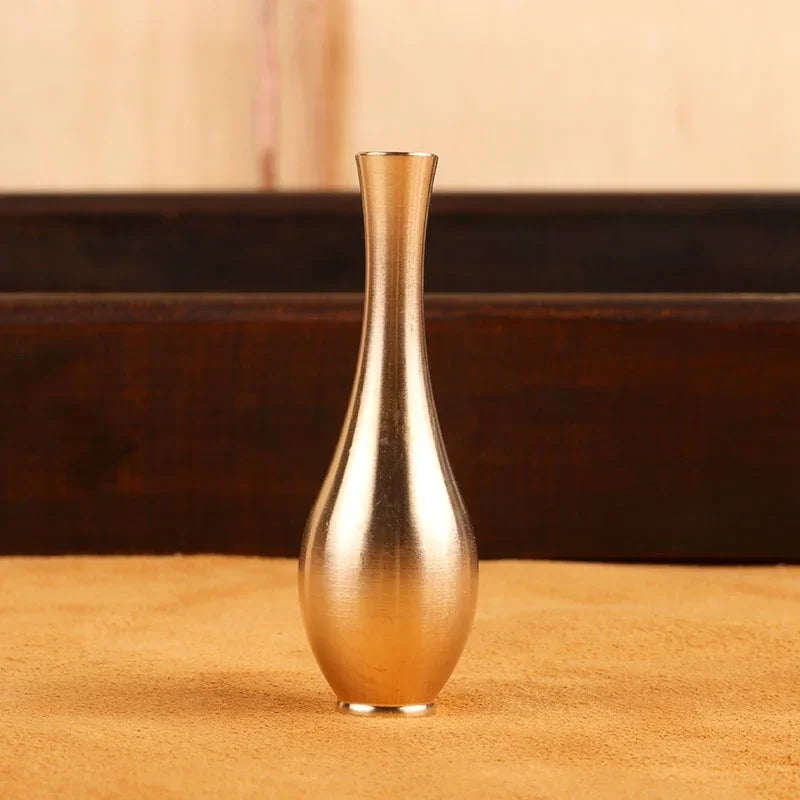 Pure Copper Mini Brass Vase Ornament Vintage Home Decoration