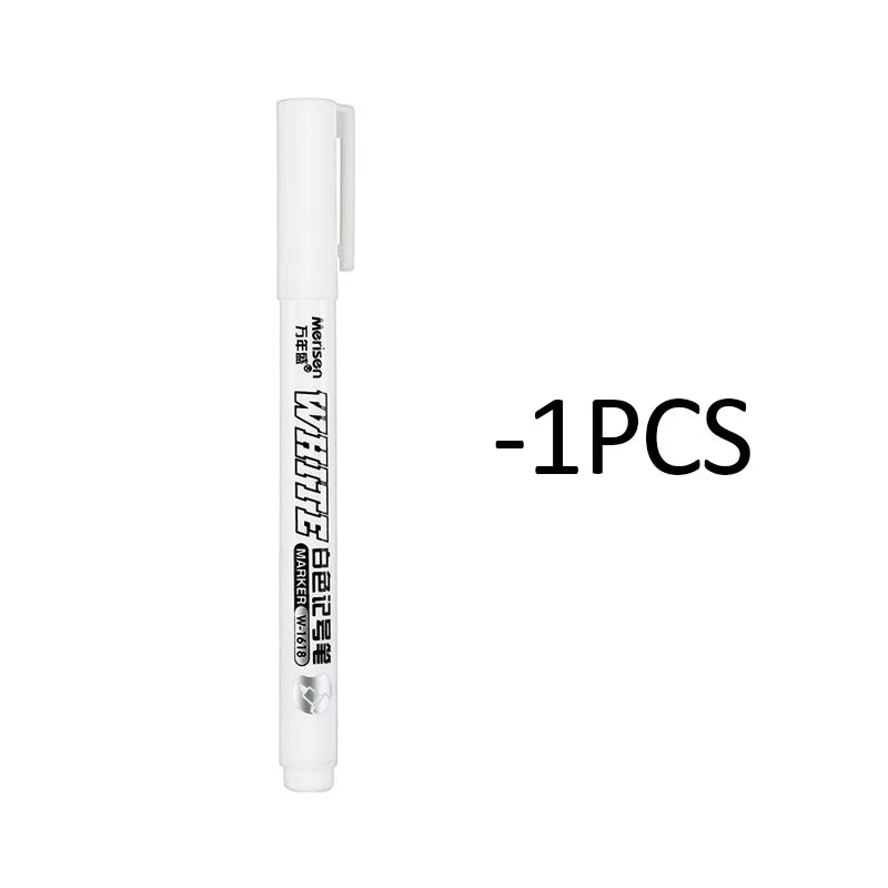 White Paint Pen 1.0mm Waterproof Permanent Paint Marker For Art