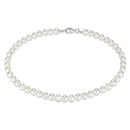 Artificial White Pearl Necklace Elegant Beaded Choker For Men Women