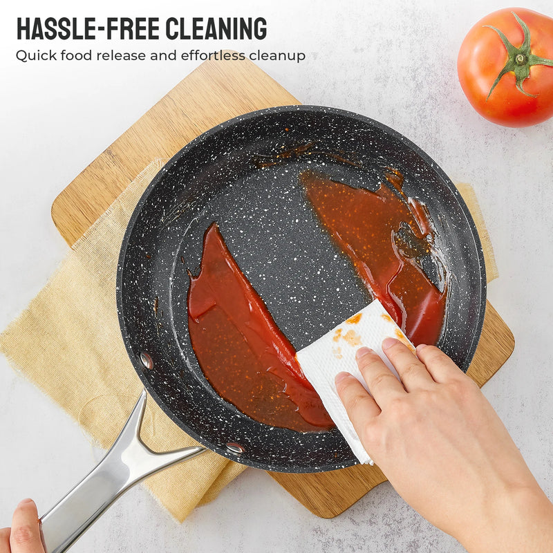Induction Cookware Nonstick 10-Piece Pots And Pans Set For All Stoves