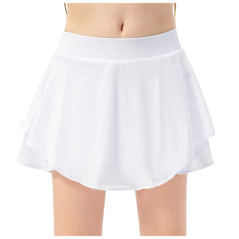 Girls Yoga Sports Skirt Breathable Lightweight Fitness Running Skirt Pants