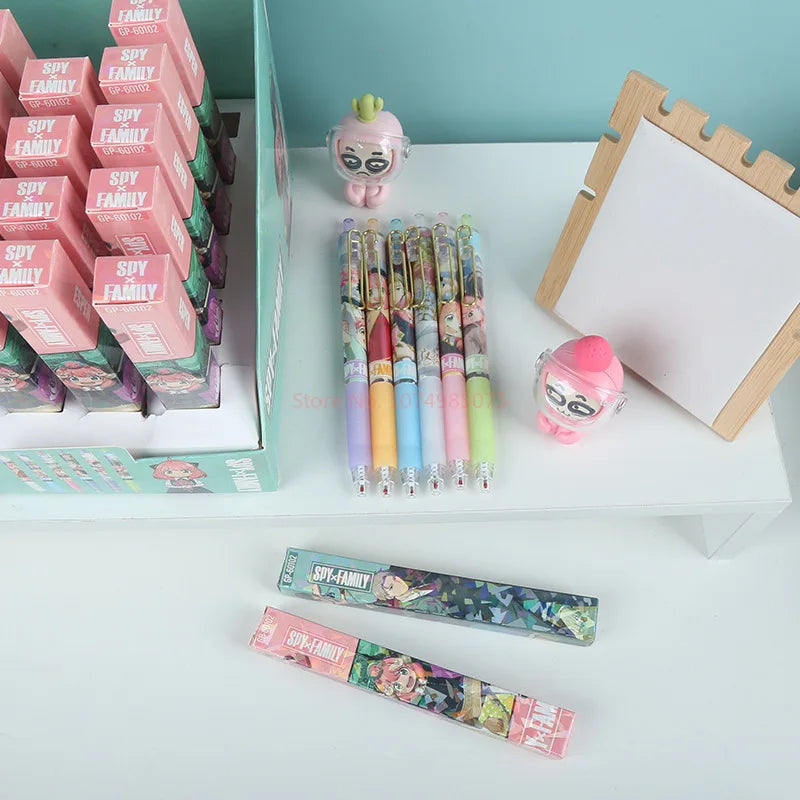 36pcs Anime Spy×Family Gel Pen 0.5mm Black Ink Cartoon Set