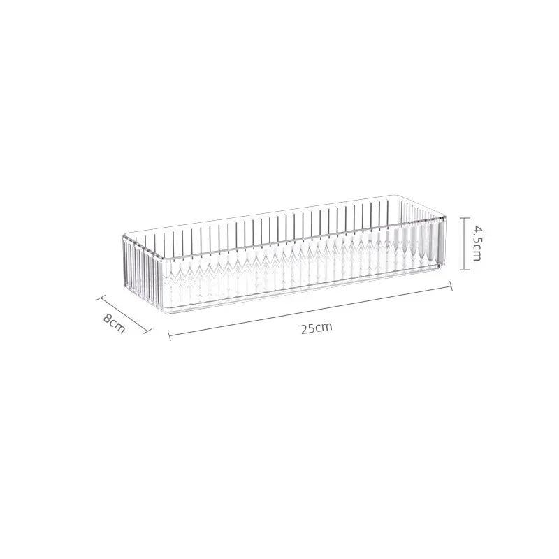 Transparent Storage Box Organizer Plastic Desk Drawer Jewelry Makeup Container