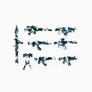 WWII Military Building Blocks Toy Soldier Figure With Heavy Machine Gun