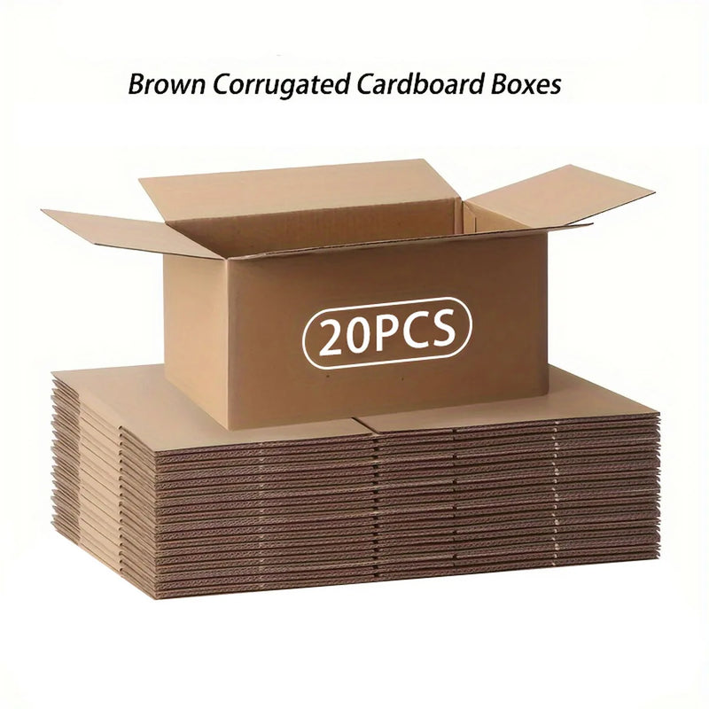Mailing Shipping Boxes Brown Single Wall Corrugated Cardboard 7.87x4.13x5.31 Inches